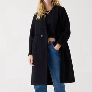 Daphne topcoat in Italian boiled wool 100% boiled wool Black